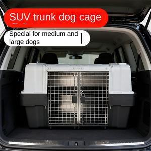 <span class=keywords><strong>Jaula</strong></span> para Perros He Huang para <span class=keywords><strong>Maletero</strong></span> de SUV con Ruedas y Barra de Arrastre, Capacidad de 14.6 kg, Almohadilla Elevadora y Tablero Divisor para Perros Medianos/Grandes - Product Image 2
