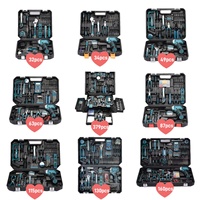 Vente chaude Rechargeable Lithium-ion Perceuses Ensembles D'outils Électriques Herramientas Combo Outils Kit Machine Ensemble Clé À Main Boîte À Outils Ensemble