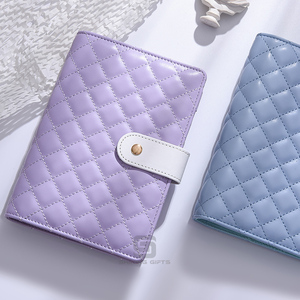 Carpeta económica A6 Pebble de cuero PU, 6 anillos, organizador de dinero de hojas sueltas, carpeta de Planificador de ahorro, billetera - Product Image 3