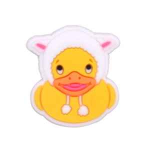 Fleur de chaussure en PVC détachable en silicone de dessin animé mignon moulé avec des boucles en caoutchouc souple goutte à goutte - Product Image 6