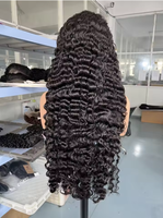 Cheveux vierges vietnamiens bruts, bouclés birmans, 40 pouces, perruque frontale sans colle en dentelle HD 13x6, vente en gros, perruque en cheveux humains vierges indiens, cuticules alignées