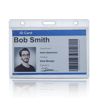 Porte-cartes d'identité horizontal en plastique ABS dépoli avec fente pour le pouce, distributeur de badges rigides – Direct Usine Chine