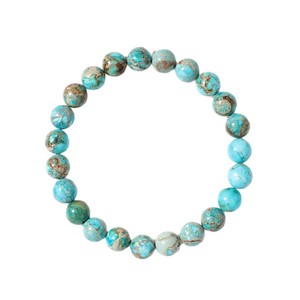 Bracciale Bohemien Sudafricano con Turchese e Perline, 8mm, <span class=keywords><strong>in</strong></span> Pietra Naturale, Elastico, Gioiello Curativo, Protettivo e Calmante, Vendita all'Ingrosso - Product Image 5