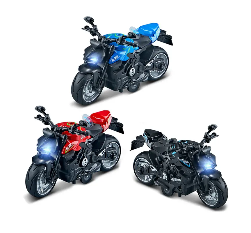 Nuovo 1:12 lega Ducati Street Fighter 2 ruote moto racer con luci e musica boy toys