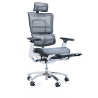 Chaise de support lombaire ergonomique, siège de bureau pivotante, en alliage d'aluminium massif, pour ordinateur, haut de gamme