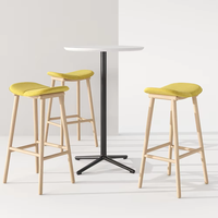 Chaise haute de barre de salle à manger de bureau chaise de barre de station de loisirs mobile de cadre en bois chaise haute debout pour la table de barre