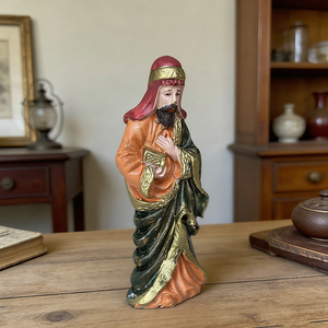 Molde <span class=keywords><strong>de</strong></span> silicona retro europeo con figura humana sosteniendo bastón, estilo clásico del Viejo Mundo, para arte DIY, velas, resina, yeso y decoración del hogar. - Product Image 2