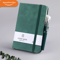 Vente en gros de carnets de notes miniatures portables en cuir PU avec logo personnalisé en relief, format A7, couverture rigide, cadeau d'affaires