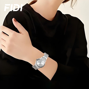 Reloj de Cuarzo Minimalista para Mujer FIDI, Esfera Verde, Correa de Acero Inoxidable, Resistente al Agua, Casual, Analógico, con Fecha - Product Image 6