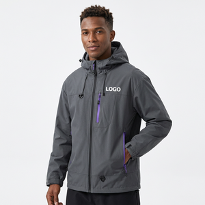 Chaqueta OEM de softshell con capucha, cuello alto, cierre de cremallera, resistente al viento y al agua para senderismo y camping. - Product Image 4