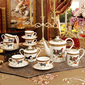 Nordic Luxury 15-Piece Ceramic Coffee & <b>Tea</b> <b>Set</b> for 6 People New Home Decorations - Product Image 1