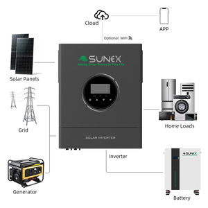 Système d'énergie solaire hybride hors réseau <span class=keywords><strong>SUNEX</strong></span> 15kWh de Dubaï, système solaire hybride 12kW pour la maison - Product Image 5