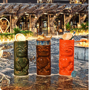 Precio de Fábrica, Regalos Empresariales Modernos y Ecológicos, Vaso de Cerámica Tiki Hawaiano con Forma de Grimace de 401-500 ml, Apto para Lavavajillas - Product Image 3