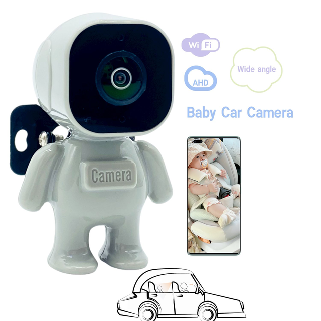 Baby Safety Car Camera Monitor WIFI Connection Rear View Driving Monitoring Back Seat Camera