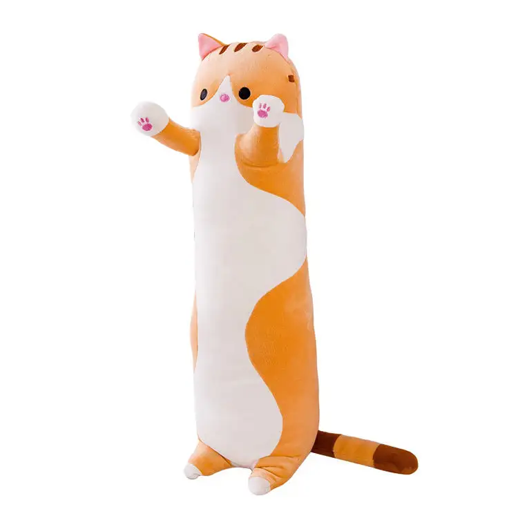 50cm stuffed animal soft beejay big hugging cat plush sleeping companion toys cartoon long cat plush pillow