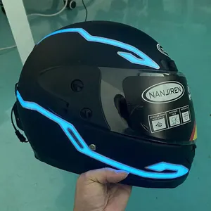 Cool Fashion Motorfiets Led Helm Strip Licht Rijden Signaal Helm Ei Helm Tape Lichtstrip Voor Nachtveiligheid