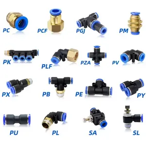 Pneumatic Tube Fitting Plastic Pneumatic Air Parts Quick Connect Air Pneumatic Fitting For Sale