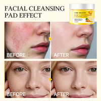 CHIC BEAUTE Almohadillas de Algodón Limpiadoras Faciales con Ácido Kójico y Cúrcuma para el Cuidado de la Piel, Almohadillas Limpiadoras con Ácido Kójico y Cúrcuma para Aclarar la Piel