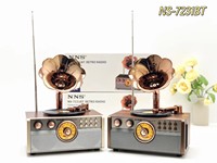 NS-7231BT Reproductor de Discos Retro Clásico, Radio, Altavoz Inalámbrico Bluetooth, Artículo Decorativo de Escritorio, Reproductor de Radio FM AM SW3