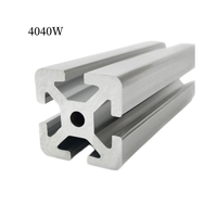 4040 tuyau carré en aluminium anodisé blanc argenté CNC profilés d'extrusion d'aluminium industriel T5 trempe fabricant coupe d'approvisionnement