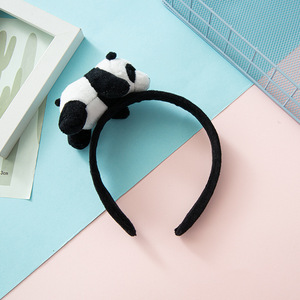 Vente chaude dessin animé Animal poupée chapeaux mignon dessin animé <span class=keywords><strong>Panda</strong></span> bandeau fête bandeau cheveux accessoires pour enfants - Product Image 5