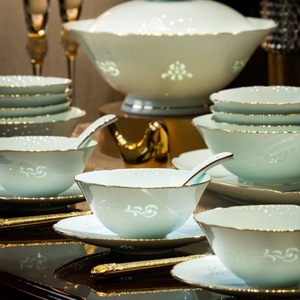 2025 New Jingdezhen Kaolin Linglong Eco-friendly Scenic Tableware Suit Chinese High-grade Underglaze Color Bowl for Housewarming - Product Image 2