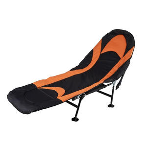 Opklapbed Zwart Relaxbed Stoel-190 72 40cm Bedstoel Karpervissen Kamperen met 6 poten Bezoekersbed - Product Image 3