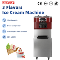 Meilleur prix – Machine à glace molle automatique sur pied en acier inoxydable avec pré-refroidissement, 2+1 saveurs