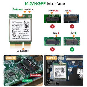 Module <span class=keywords><strong>WiFi</strong></span> 7 MediaTek MT7927 Tri-bande 2,4 GHz 5 GHz <span class=keywords><strong>6</strong></span> GHz Bluetooth 5.4 M.2 2230 Key-E pour ordinateur portable et <span class=keywords><strong>PC</strong></span> embarqué - Product Image 3