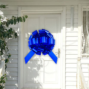 โบว์ดึงเงาวาวขนาดใหญ่พิเศษขนาดใหญ่พิเศษโบว์ติดรถยนต์งานแต่งงานใหม่ของตกแต่งบ้านปาร์ตี้งานเฉลิมฉลองวัสดุพีวีซีกำมะหยี่ของขวัญโบว์ห่อ - Product Image 4