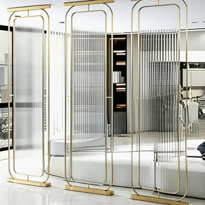 Cloison de séparation de bureau en métal inoxydable à installation rapide, écran de séparation intérieur à cadre en acier, multifonctionnel - Product Image 4