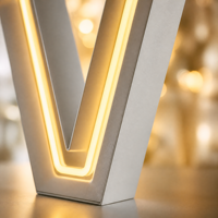 Lettres en relief 3D personnalisées avec rétroéclairage LED RVB, design lumineux multicolore pour la publicité dans les magasins