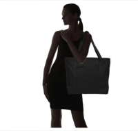 Gelory Sac fourre-tout en toile de coton personnalisé recyclé de couleur avec logo de taille avec poches intérieures et extérieures