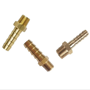 Buje de latón mecanizado CNC, tamaño de tubería de 8mm, manga de junta de lubricación automática de baja presión <span class=keywords><strong>con</strong></span> sistemas de <span class=keywords><strong>agua</strong></span> y <span class=keywords><strong>gas</strong></span>, cabeza de tapa hexagonal - Product Image 1