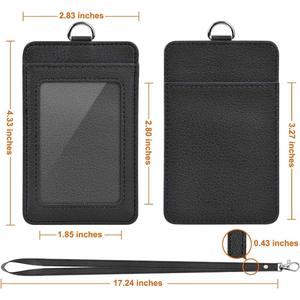 <span class=keywords><strong>Porte</strong></span>-cartes de visite en PU avec cordon – <span class=keywords><strong>Porte</strong></span>-<span class=keywords><strong>badge</strong></span> d'employé minimaliste double face, <span class=keywords><strong>porte</strong></span>-carte d'étudiant et <span class=keywords><strong>porte</strong></span>-monnaie - Product Image 5