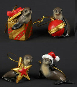 Décoration 3D pour arbre de noël, résine, motif animal miniature, suspendu, badges, décorations - Product Image 5