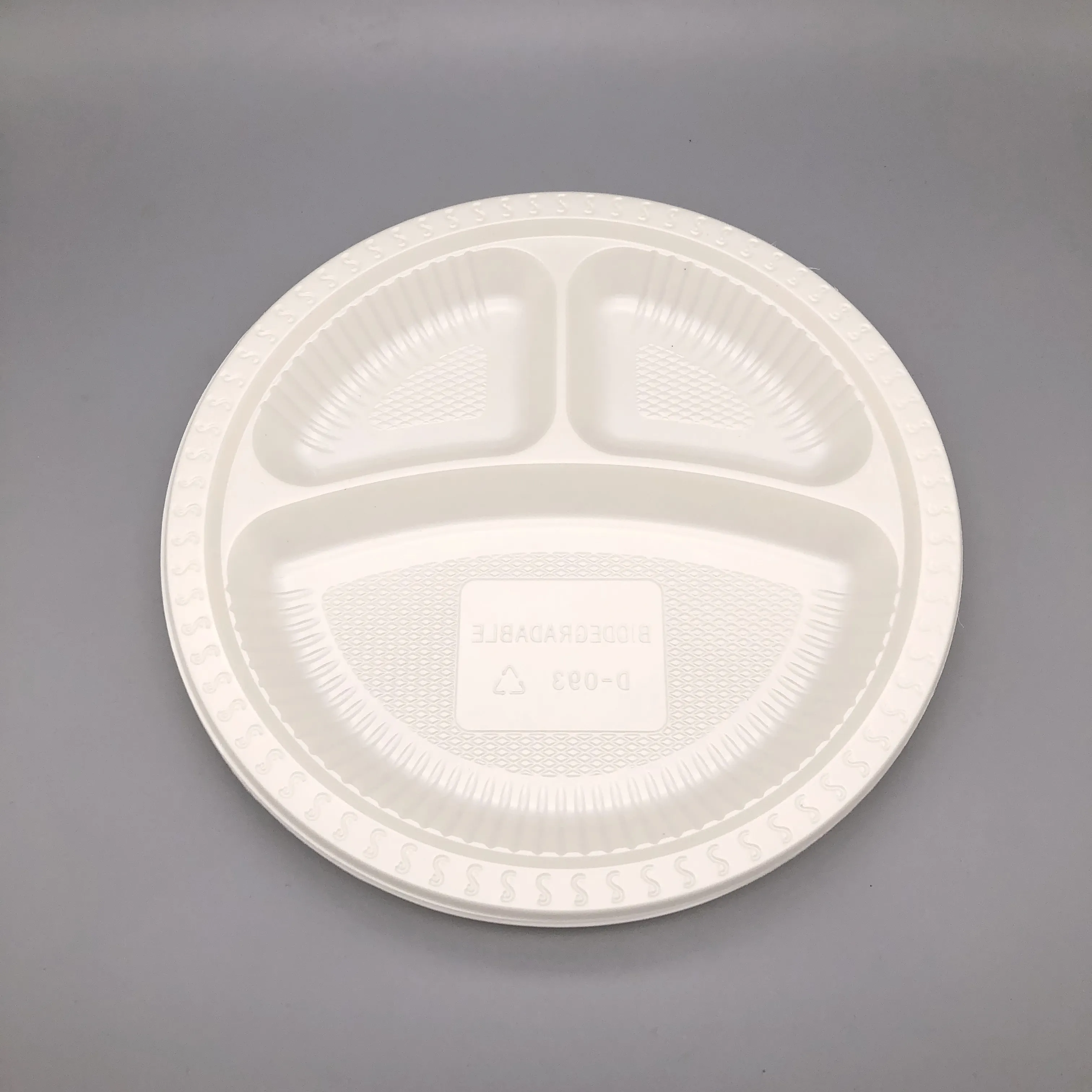 CPLA Biodegradable Disposable 6 8 9 10 Inch plates CPLA 100% compostable not palm leaf paper party 3 compartments plate