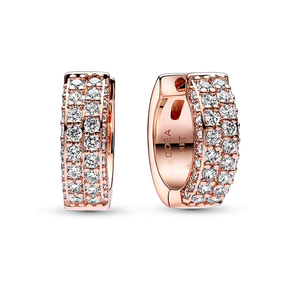 Boucles d'oreilles en argent 925 Panjia 2026, double anneau en forme de cœur, perles, style princesse, fabrication haut de gamme pour femmes, vente en gros - Product Image 4