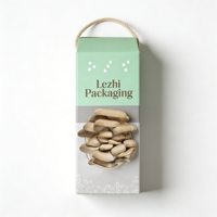 Boîte d'emballage personnalisée en gros pour kit de champignons frais avec poignée, boîte en carton ondulé E-flute économique avec fenêtre