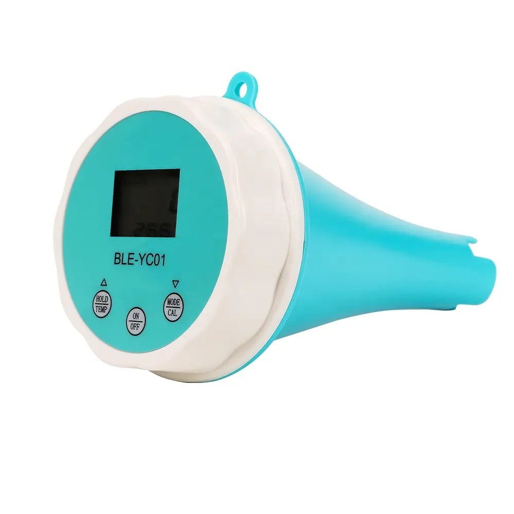 Flotadores de piscina inteligentes con Bluetooth, medidor de cloro, pH, BLEYC01, 6 en 1, cloro/pH/sal/EC/ORP/TEMP, monitor de medidor ppm