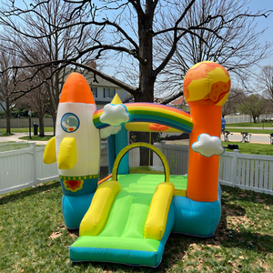 Tobogán de agua inflable personalizado OEM, trampolín de escalada, castillo, trampolín de arco iris, piscina, combinación de rebote, tobogán elástico - Product Image 4