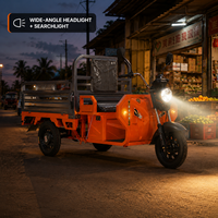 Tricycle de cargaison robuste 1200W moteur 60V batterie 500kg charge entraînement à courant continu à aimant permanent pour la