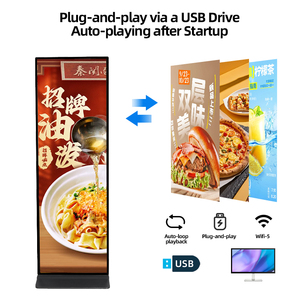 Écran LCD numérique couleur pleine taille 75 85 98 <span class=keywords><strong>pouces</strong></span> pour affichage dynamique et signalisation intérieure, non tactile - Product Image 4