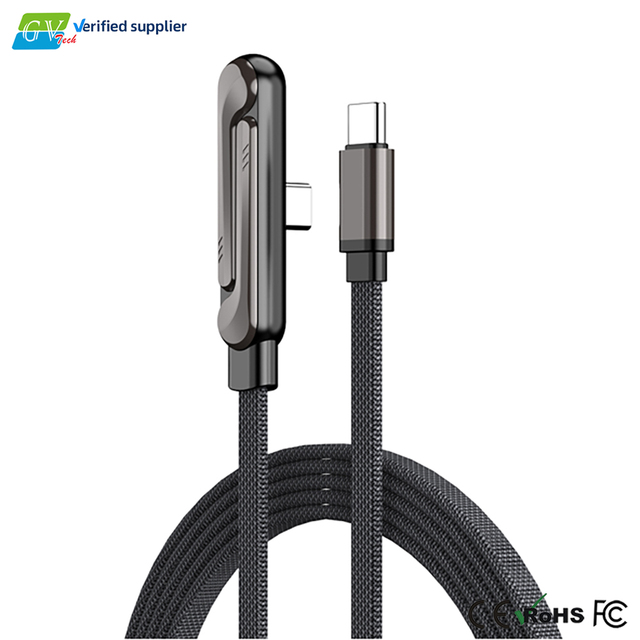 240W USB-C Fast Charging Cable with Nylon Braid Shielding 480Mbps Data Transfer Stand for IOS/Android & Laptop