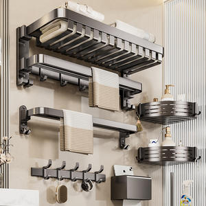 Heightened Wall-mounted Storage Rack for the <b>Bathroom</b> Toilet Area - Product Image 5