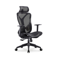 Soutien lombaire en maille intégrale Accoudoir 3D exécutif Hauteur réglable Dossier haut Chaises de bureau d'ordinateur Chaise de bureau ergonomique