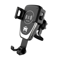 Support de chargeur de téléphone sans fil intelligent à charge rapide pour voiture avec fixation automatique pour grille d'aération et tableau de bord