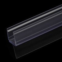 Sello de PVC transparente para puerta de ventana, burlete de 4 a 12mm, pantalla de ducha de baño, tira de sellado de puerta, corte personalizable procesado