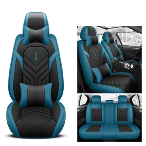 Yeni Deri Lüks Araba Koltuk Minderi Kılıfları 9 Parça Evrensel Uyum Tüm Mevsimler Tam Set Direksiyon Simidi Kılıfı ile Birlikte Olabilir - Product Image 3