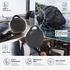 อุปกรณ์ติด<span class=keywords><strong>ตาม</strong></span>อัจฉริยะ Find My Dual System สำหรับ<span class=keywords><strong>คน</strong></span>มีความเสี่ยงต่อการสูญหาย มาตรฐาน MFi กันน้ำ IP67 MiniTag Pro สำหรับกระเป๋าถือ - Product Image 2